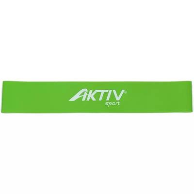 Taśma oporowa Mini Band 30 cm Aktivsport, mocna, zielona.