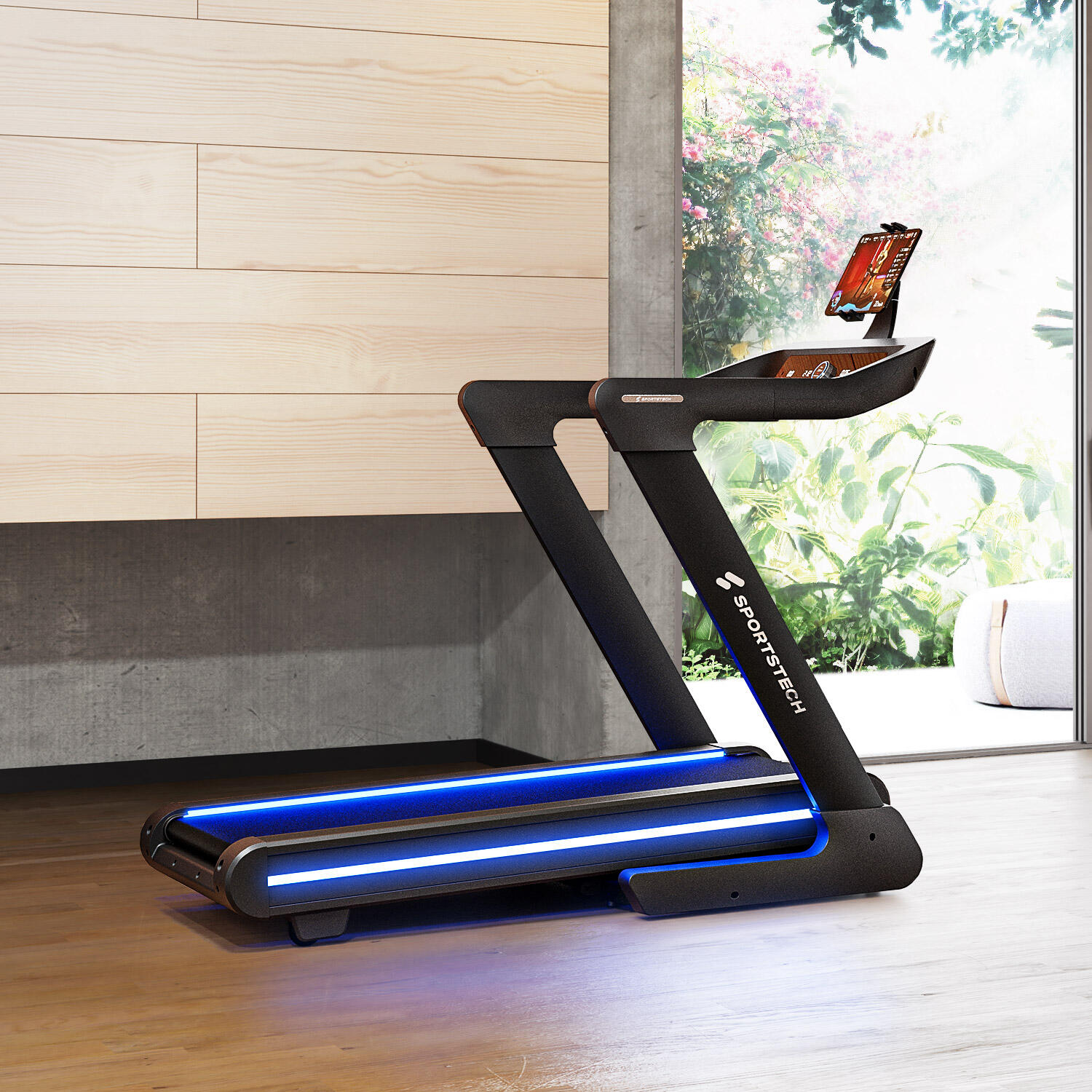 Sportstech Laufband sTread Lite | Klappbar | LED-Beleuchtung | Bis 20 km/h 4/8