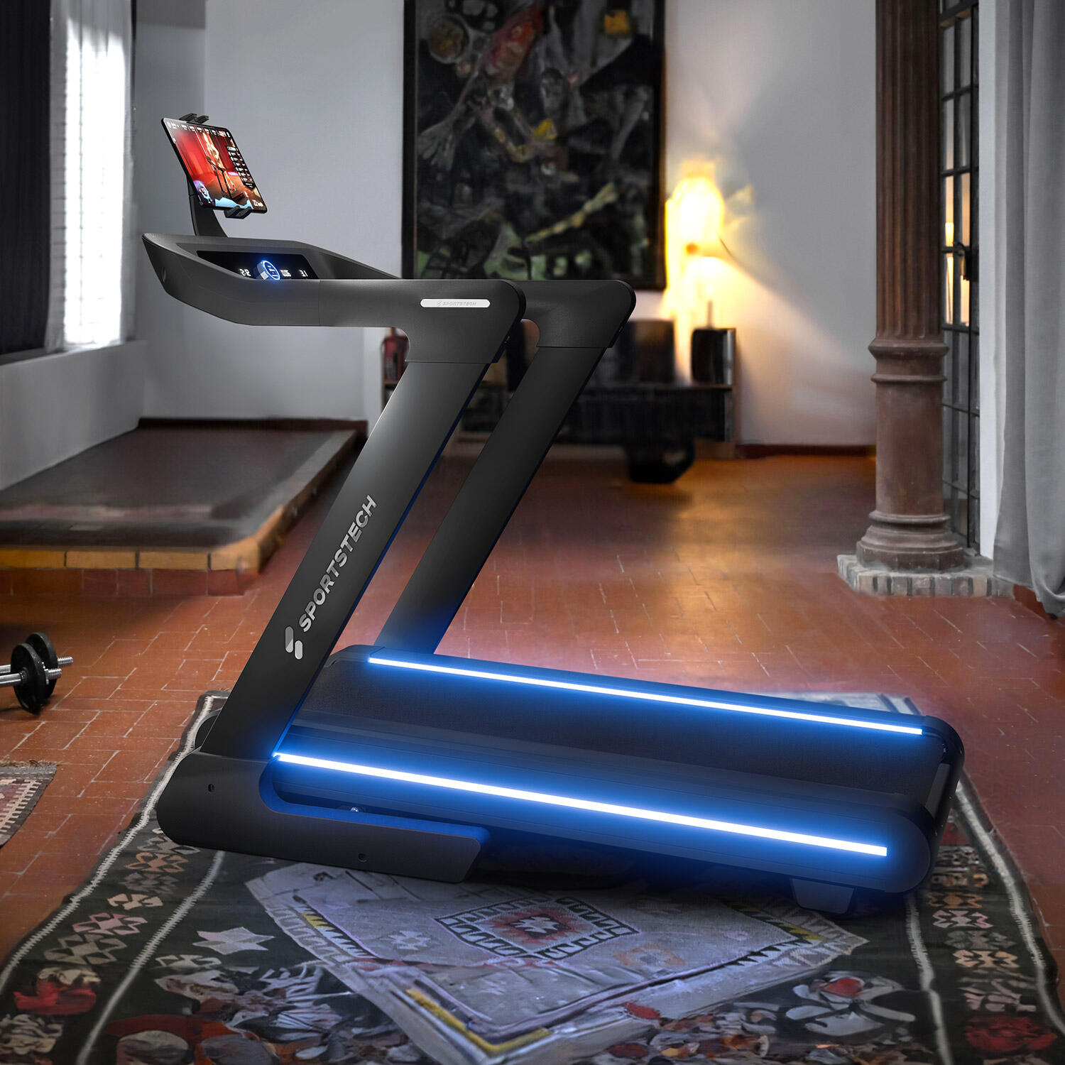 Sportstech Laufband sTread Lite | Klappbar | LED-Beleuchtung | Bis 20 km/h 3/8