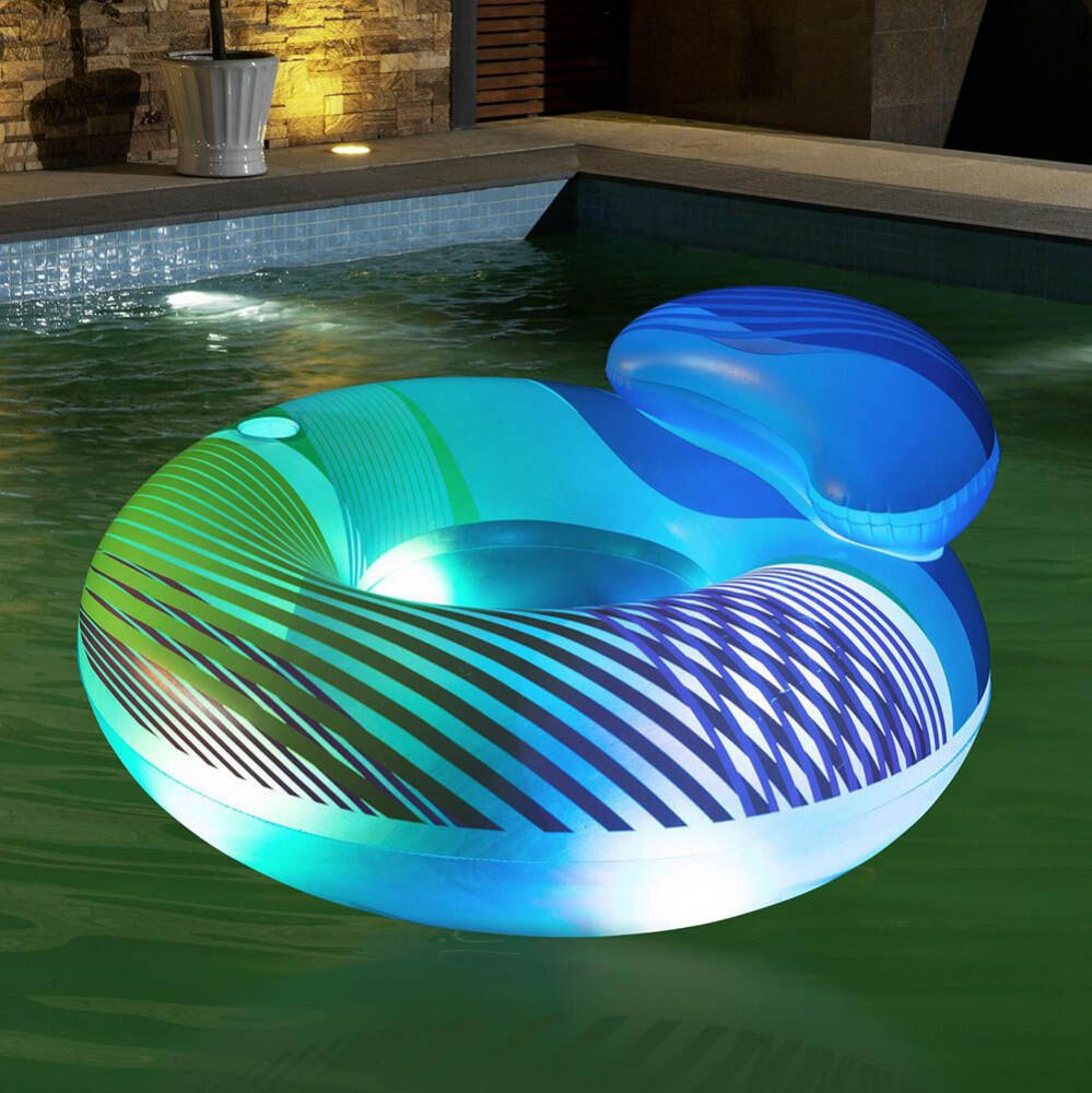 BESTWAY Bouée avec dossier et lumière LED Swim Bright 118 x 117 cm 3/7