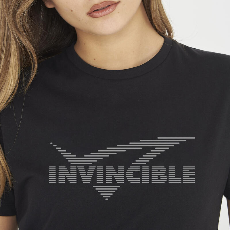 Tricou din bumbac pentru femei INVINCIBLE negru