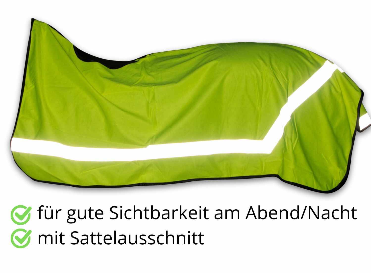 AMKA Reflektierende Ausreitdecke mit Sattelausschnitt und Fleecefutter 3/4
