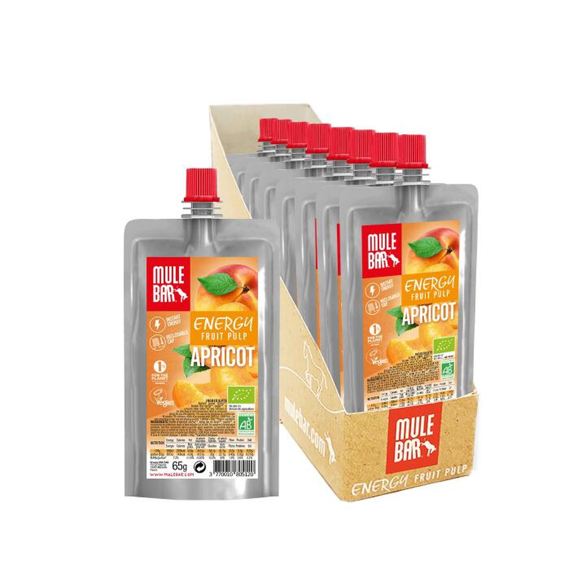 Mulebar - 10 Compotes Énergétiques - Bio - Vegan - Sans Gluten - 65g - Abricot - Gel Énergétique - Decathlon