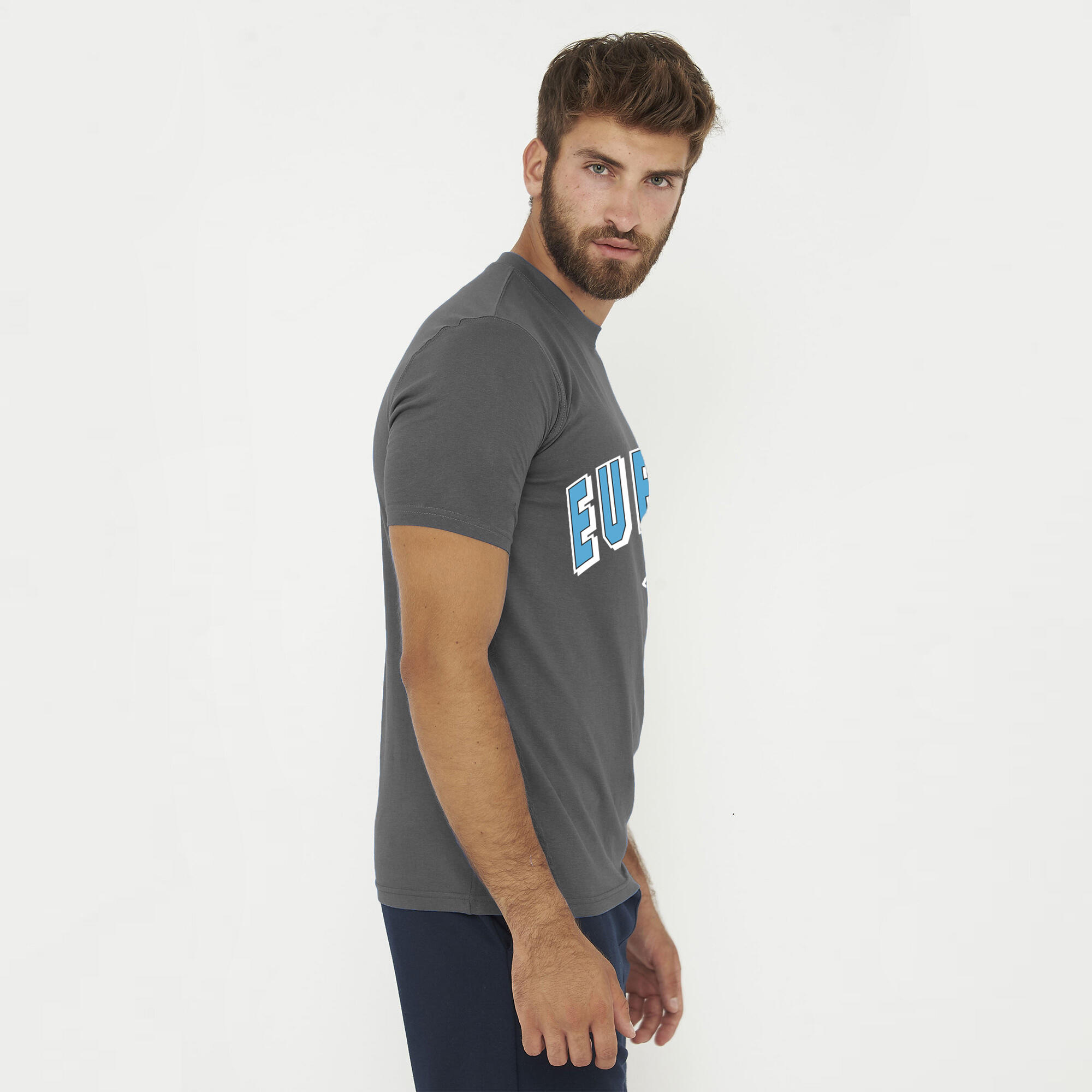T-shirt in cotone da uomo EUPHORIA grigio scuro 5/6
