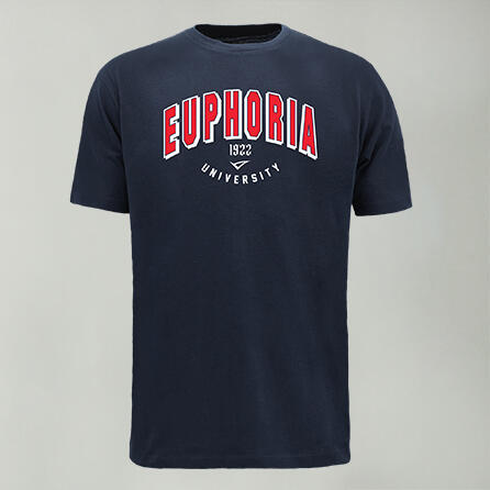 t-shirt euphoria cotone adulto blu rosso |  Legea