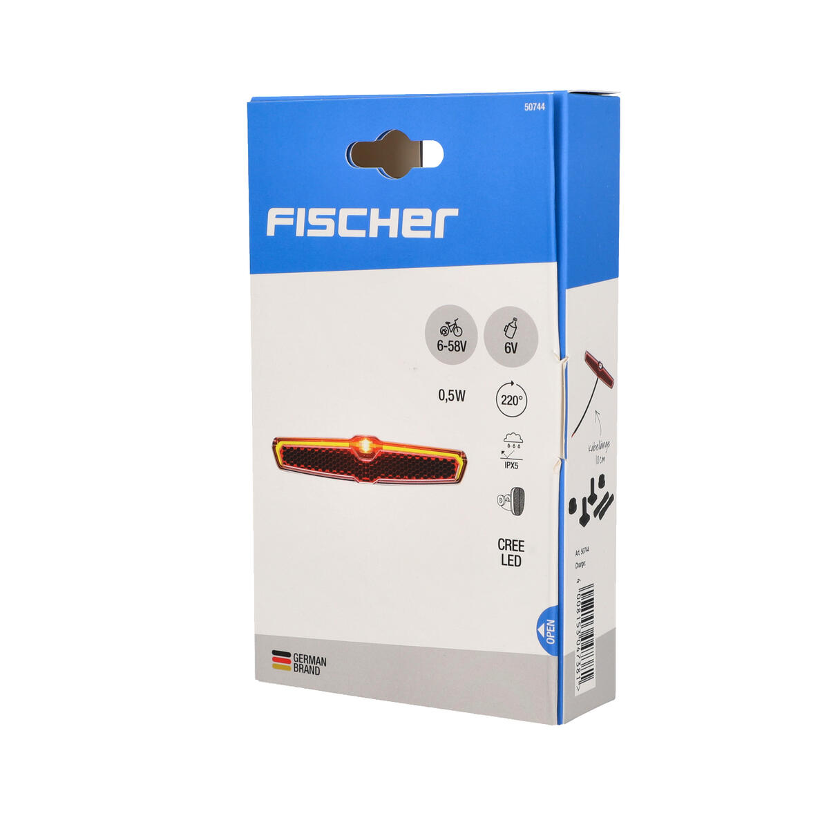 FISCHER E-Bike LED-Rücklicht G1 IPX5 Schutz 6-58V 4/7