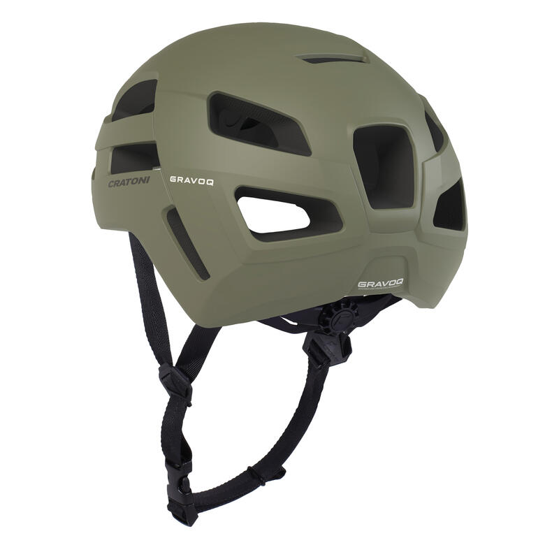 CRATONI Gravel - Casque de vélo Gravoq, finition kaki mat