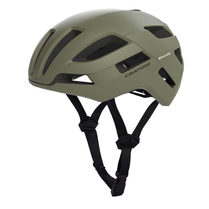 CRATONI Gravel - Casque de vélo Gravoq, finition kaki mat