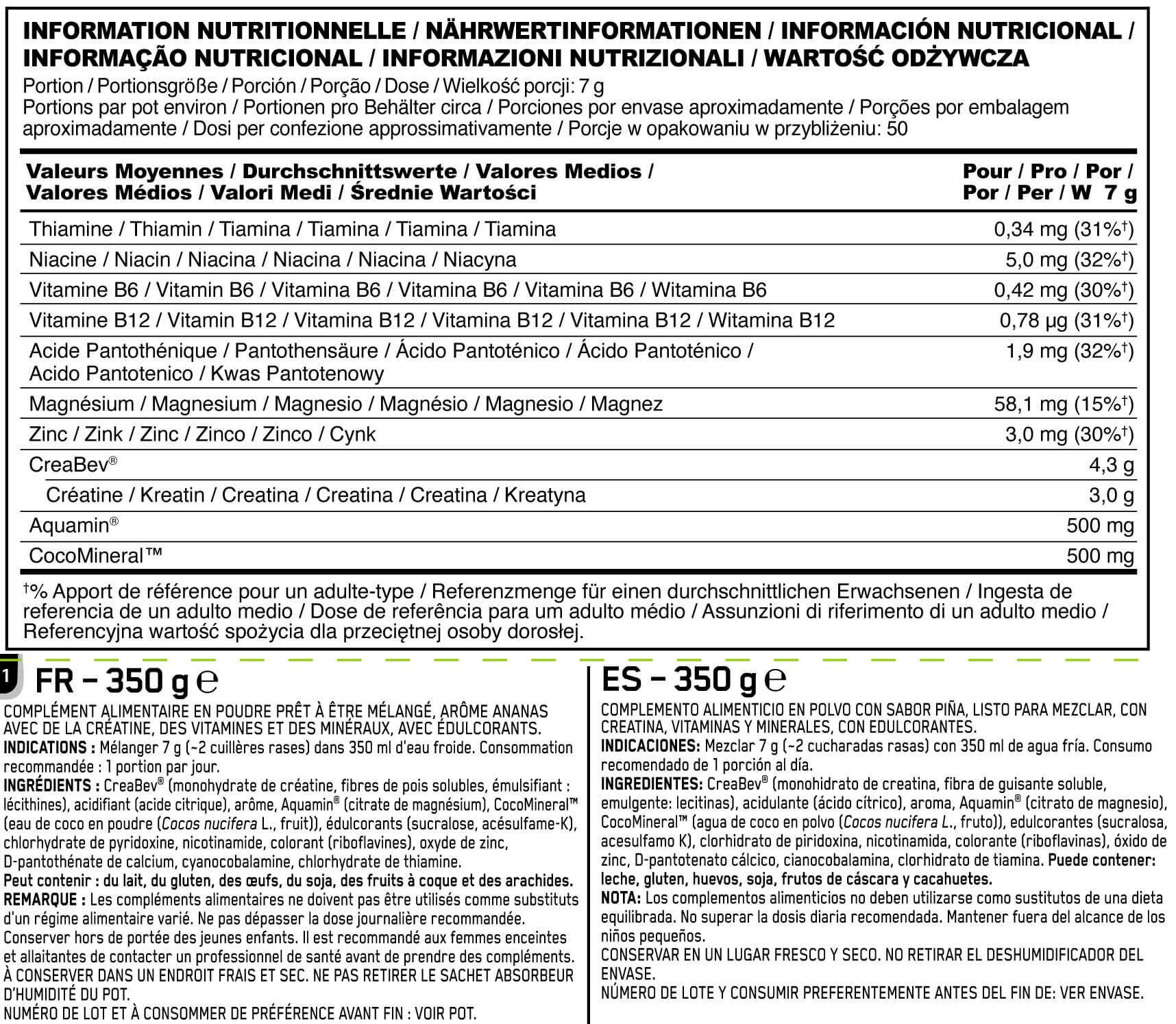 Creatines - Platinum Creatine Plus (350g) - Ananas 4/4