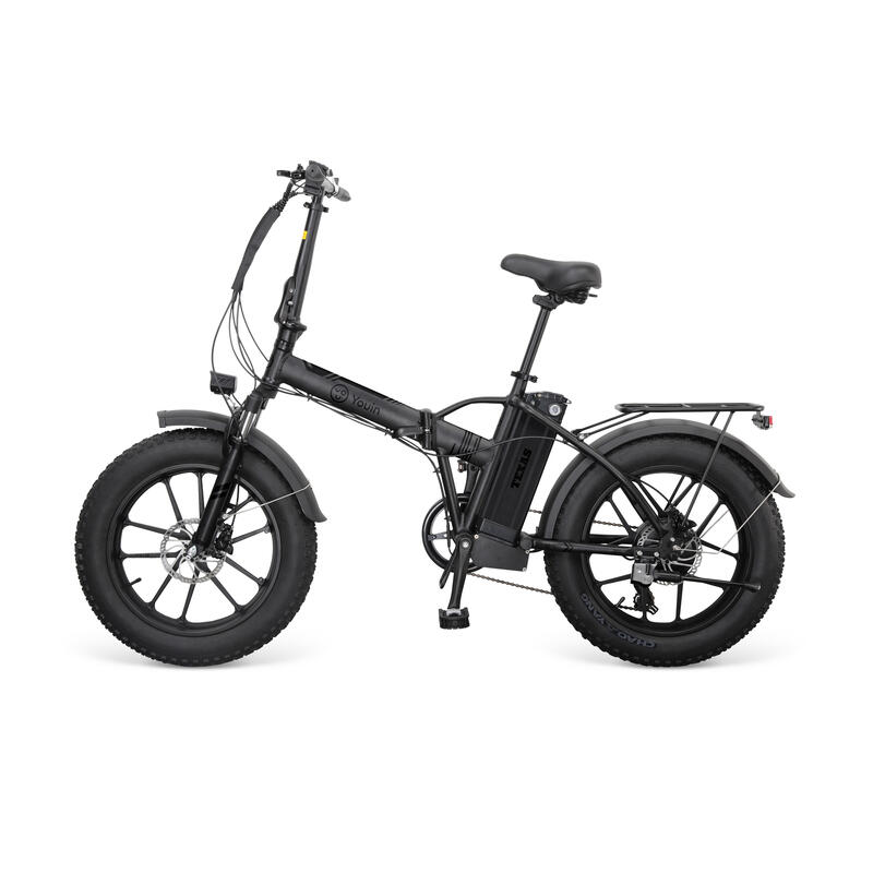 Bicicleta eléctrica urbana todoterreno ruedas FAT plegable Youin Texas Black V3