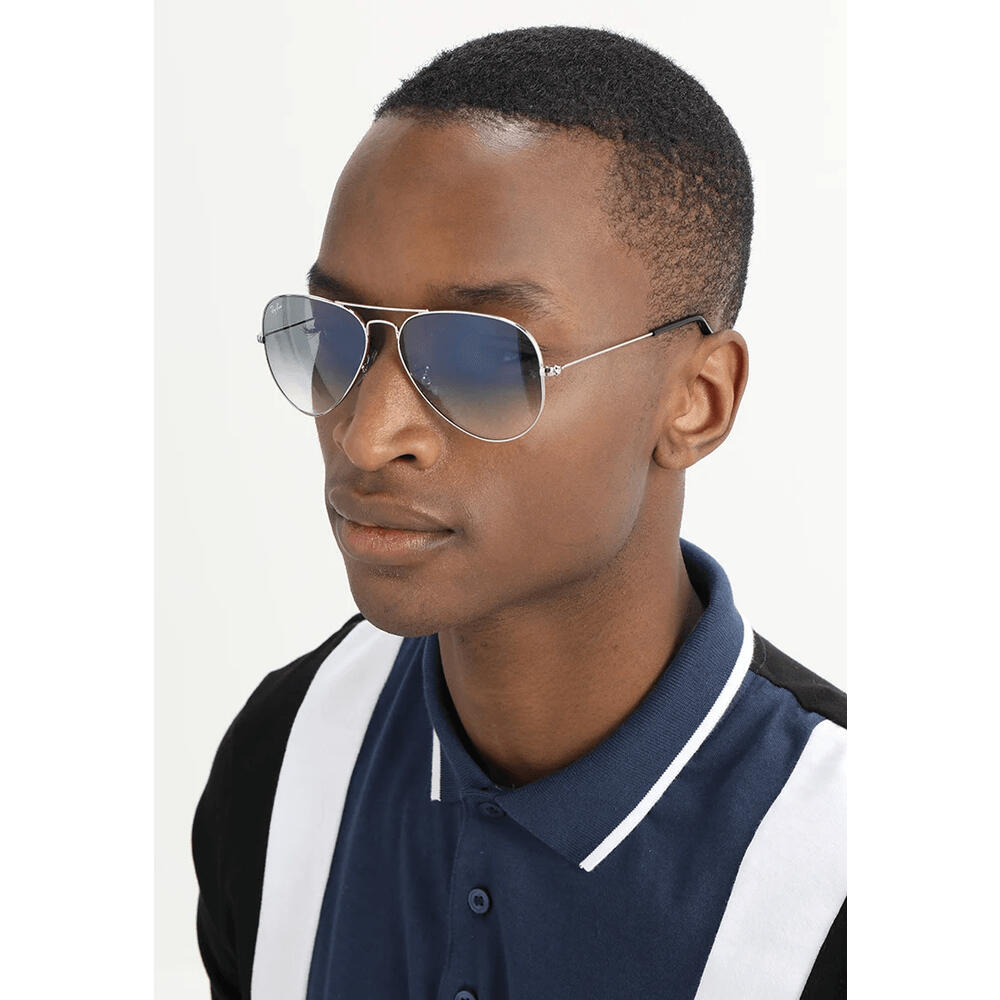 Lunettes de soleil Ray Ban RB3025 Aviator argentées 6/7