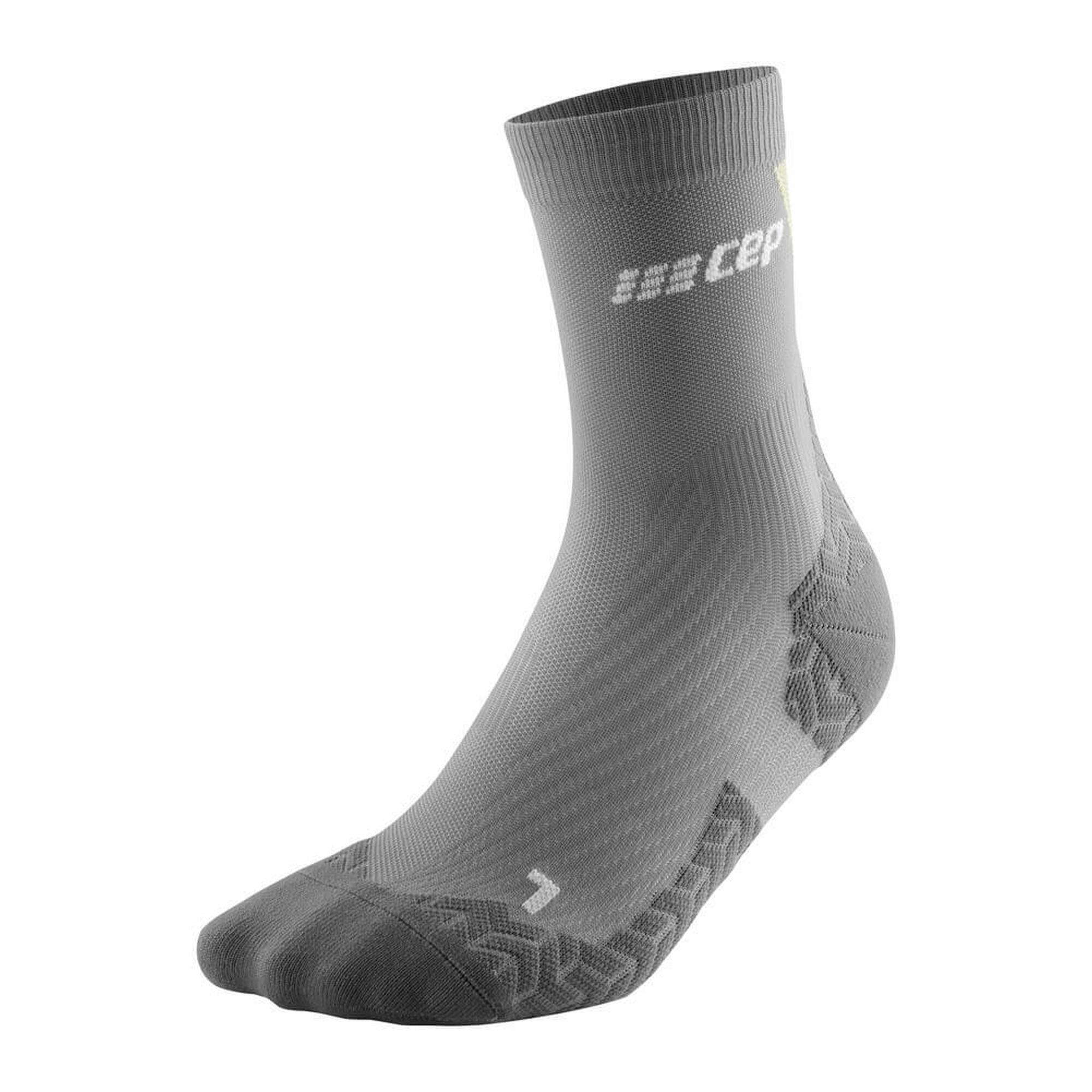 Sosete compresie medii - ultralight socks mid cut v3 W - grey | lime