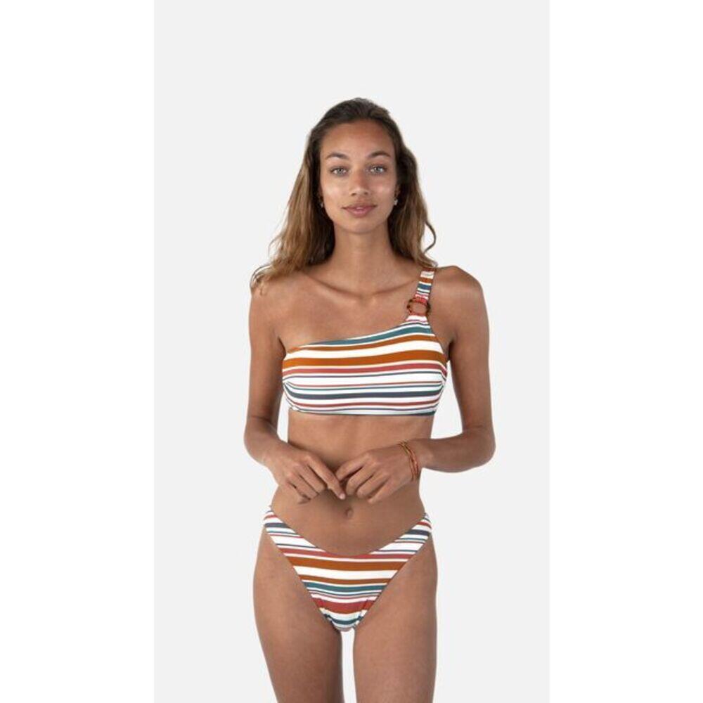 Braguita de bikini mujer Halio High Cut Briefs a rayas 2/2