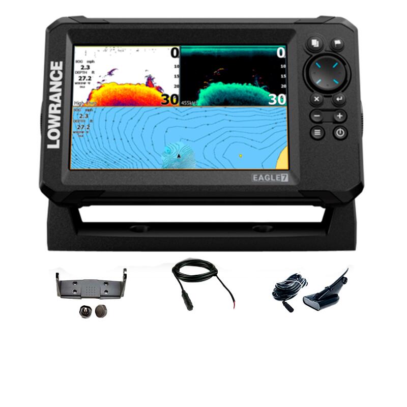 Lowrance Eagle 7 com transdutor HDI 50/200 600w. CHIRP/DownScan