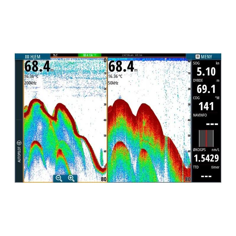 Sonda de pesca Simrad GO7 XSR con Transductor Active Imaging 3 in 1