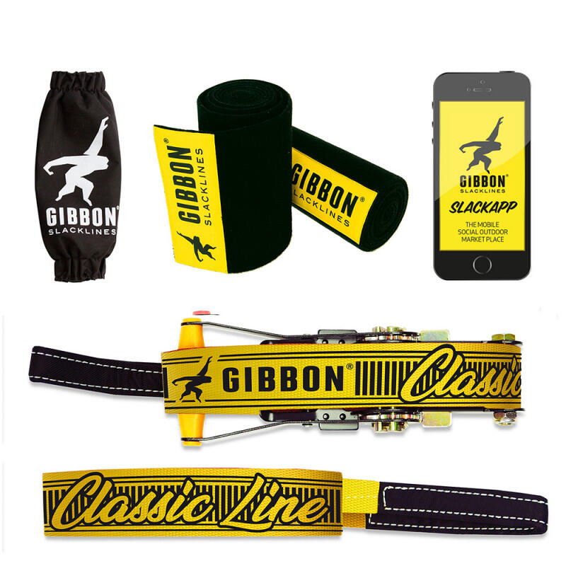 Set di slackline Gibbon Classicline Treewear 3/7