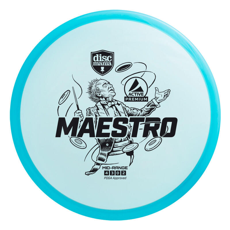 Disc golf active premium-line maestro mid-range bleu 1/2