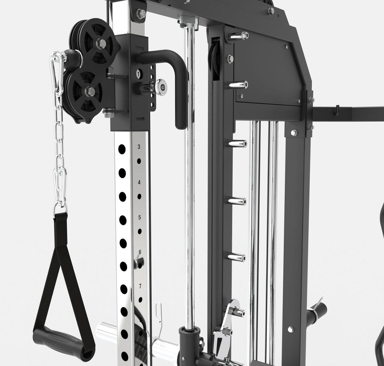 Multi Power Rack Asx 5000 - Dupla polia, Smith, Hip e Rack 4/4