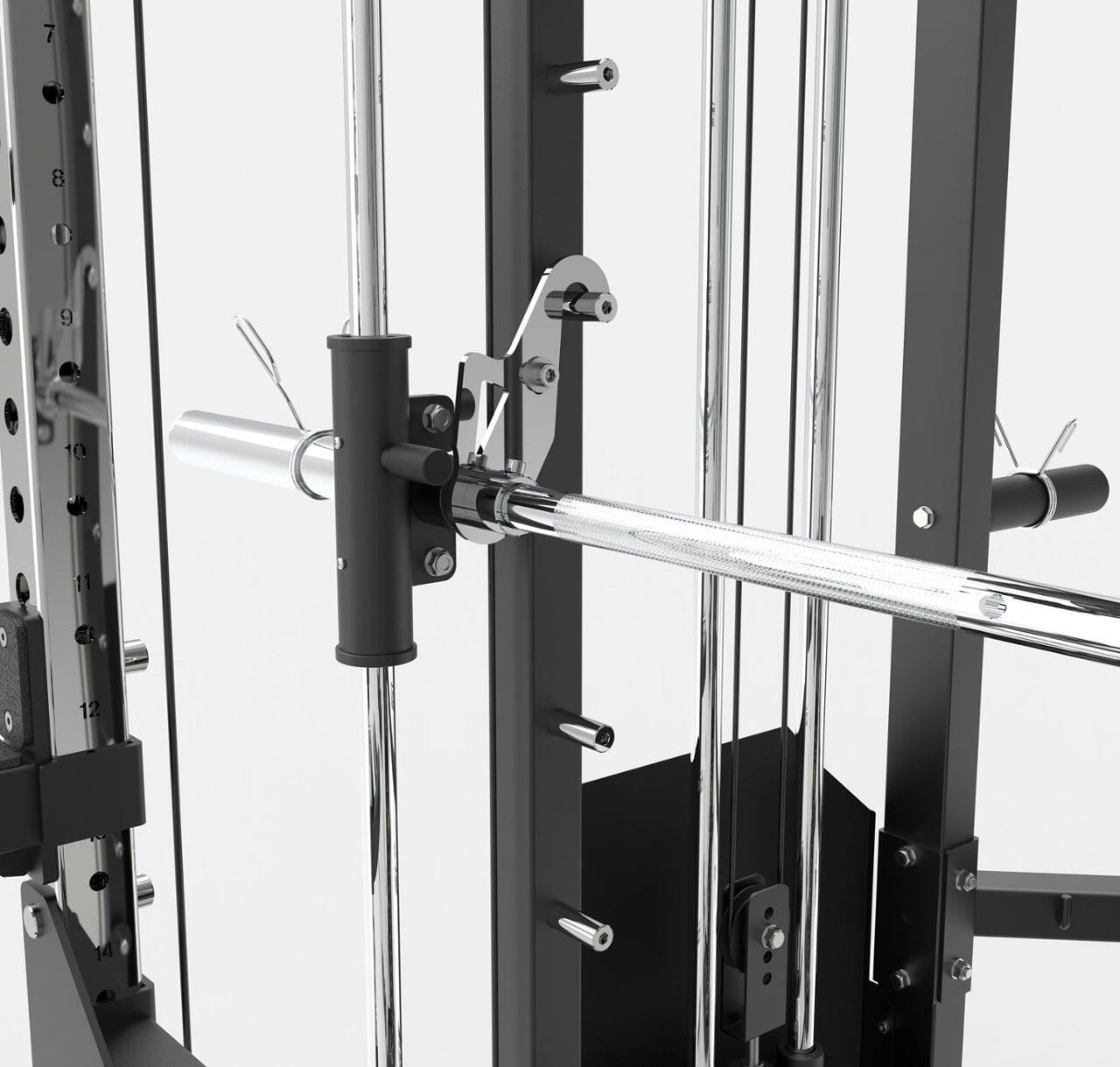 Multi Power Rack Asx 5000 - Dupla polia, Smith, Hip e Rack 3/4