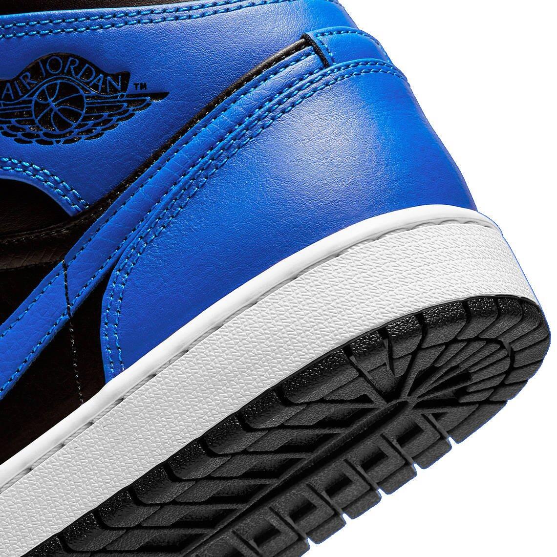 Jordan 1 Mid Hyper Royal Tumbled Leather 7/7