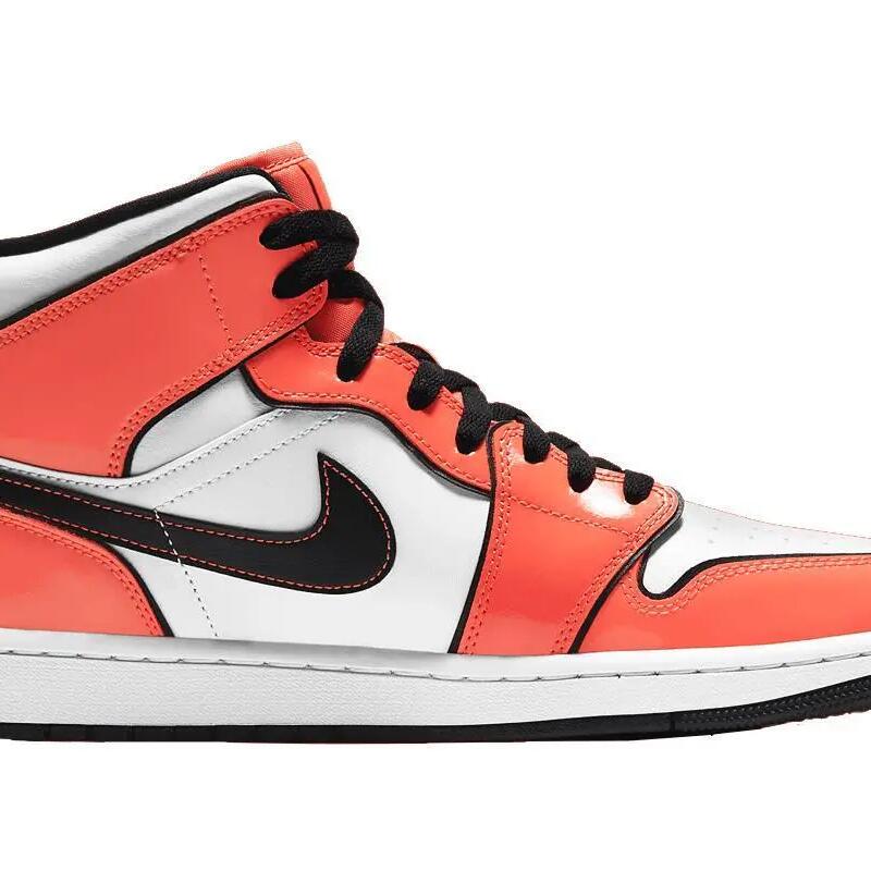 Basketball shoes - Air Jordan 1 Mid - Turf Orange/Black/White