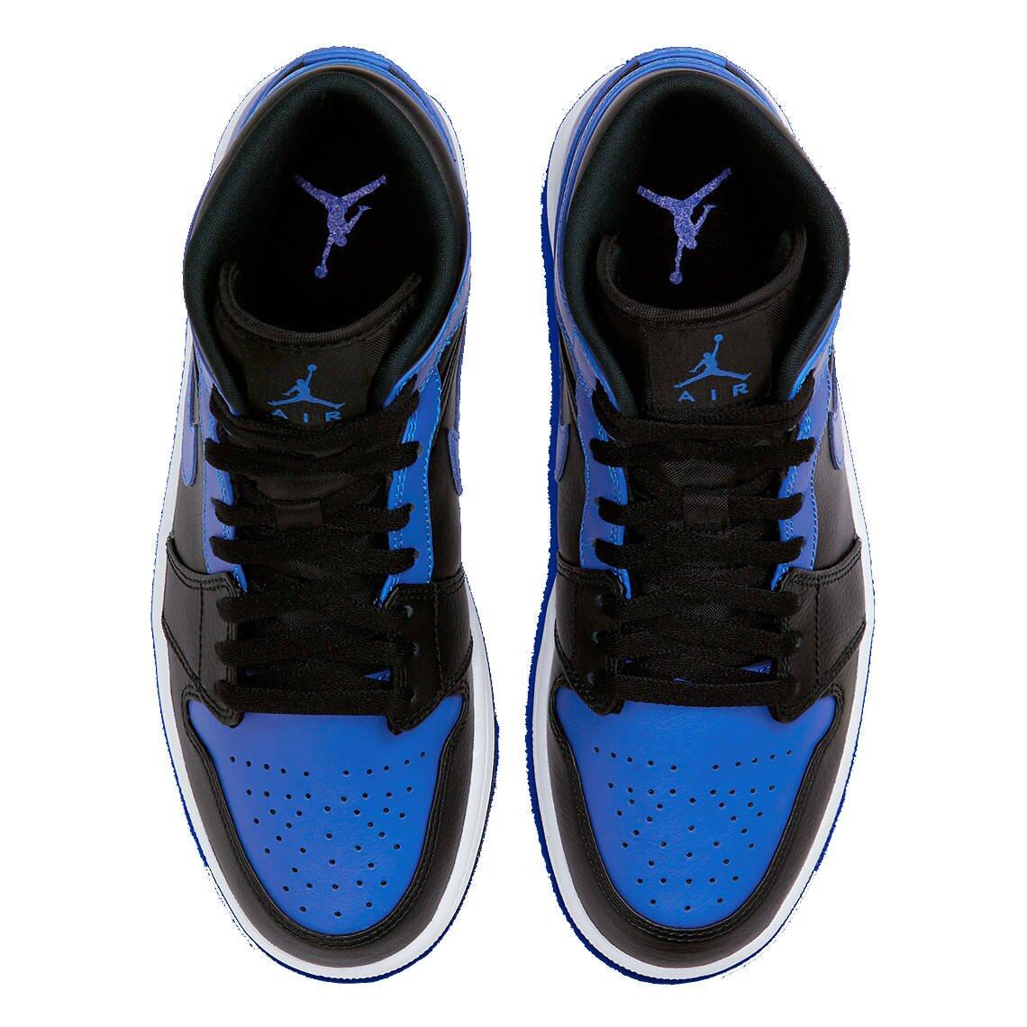 Jordan 1 Mid Hyper Royal Tumbled Leather 4/7