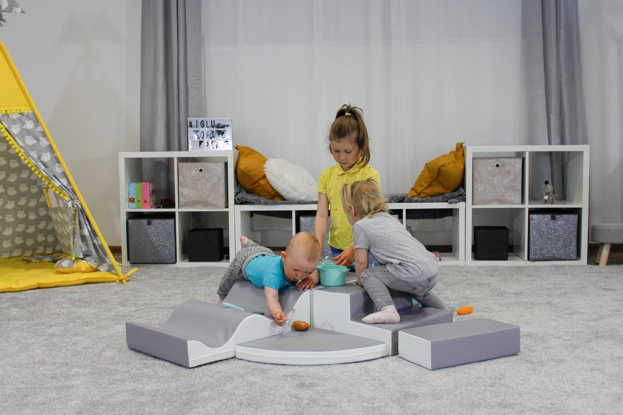 Blocs de Construction en Mousse Explorer, gris 4/7