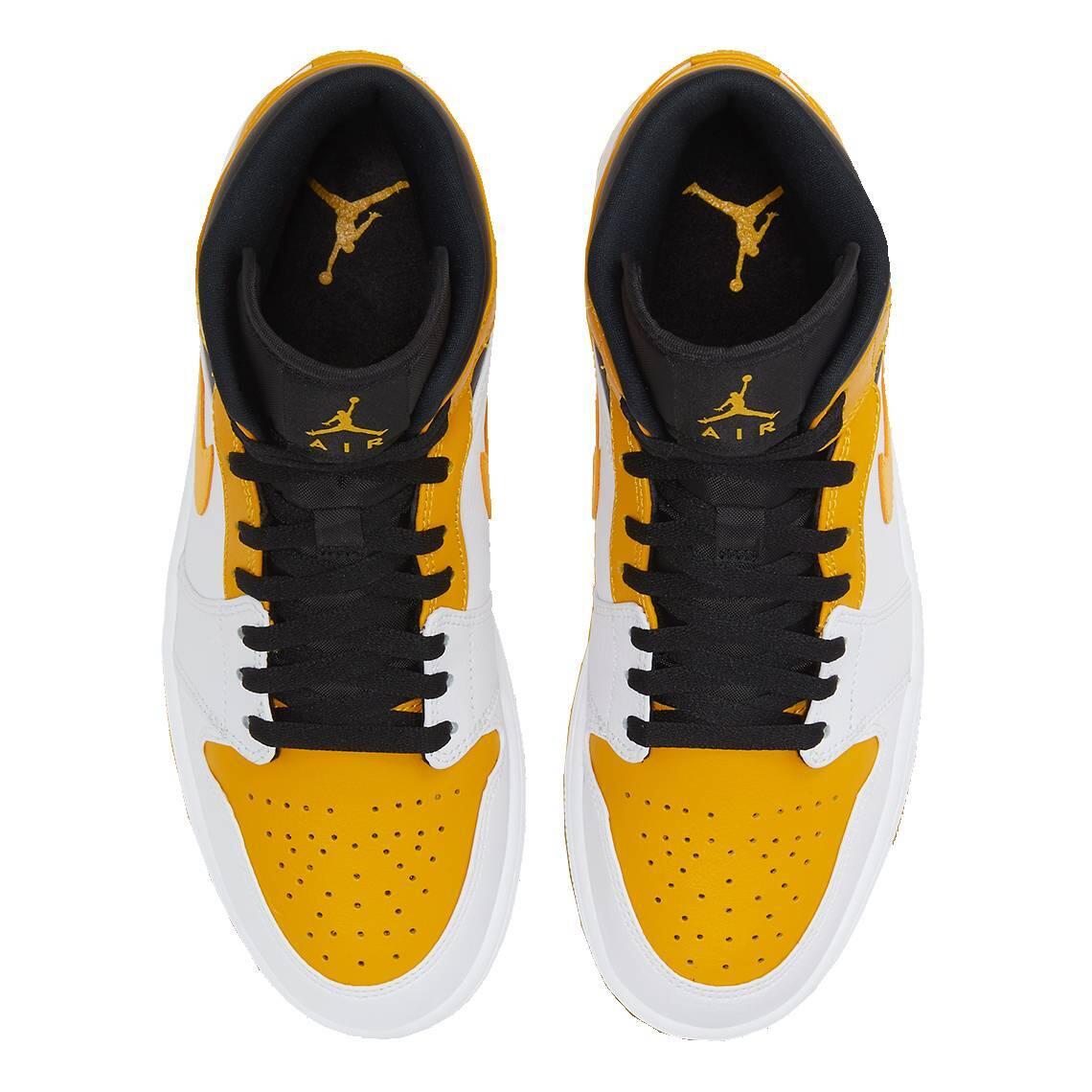 Scarpe - basket - air jordan 1 mid - university gold/nero 2/5