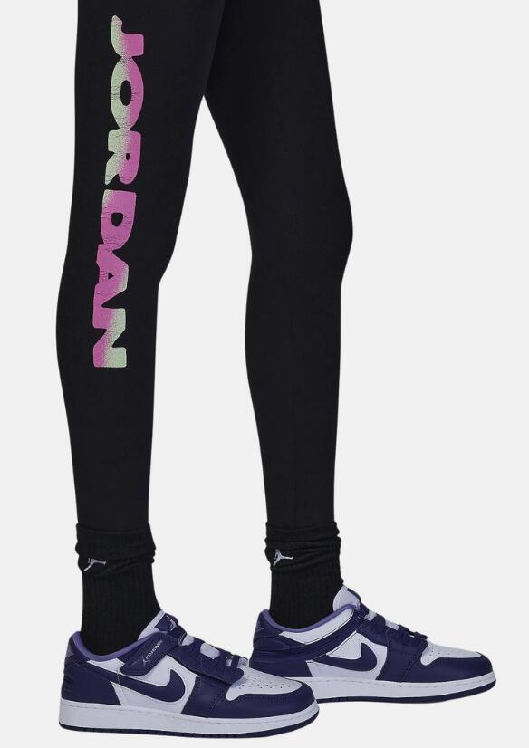 Leggings ragazza jordan flower - nero 4/4