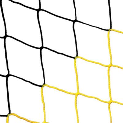 11-a-side voetbalnet 4mm - geel en zwart - voor doel 7.32 x 2.44 x 2 x 2 m