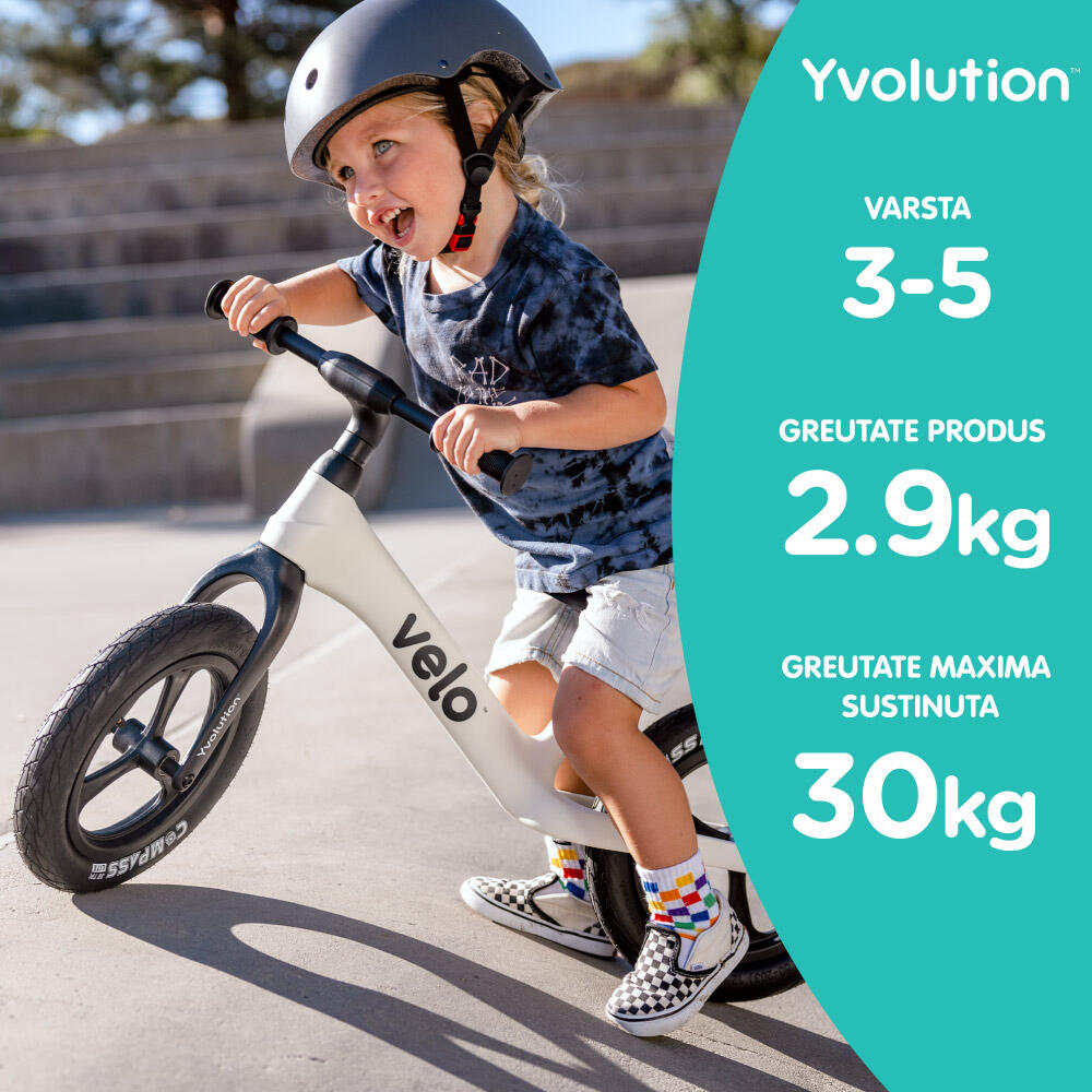 Bicicletta equilibrio, bambino/bambina, Yvelo Pro, bianca 6/7
