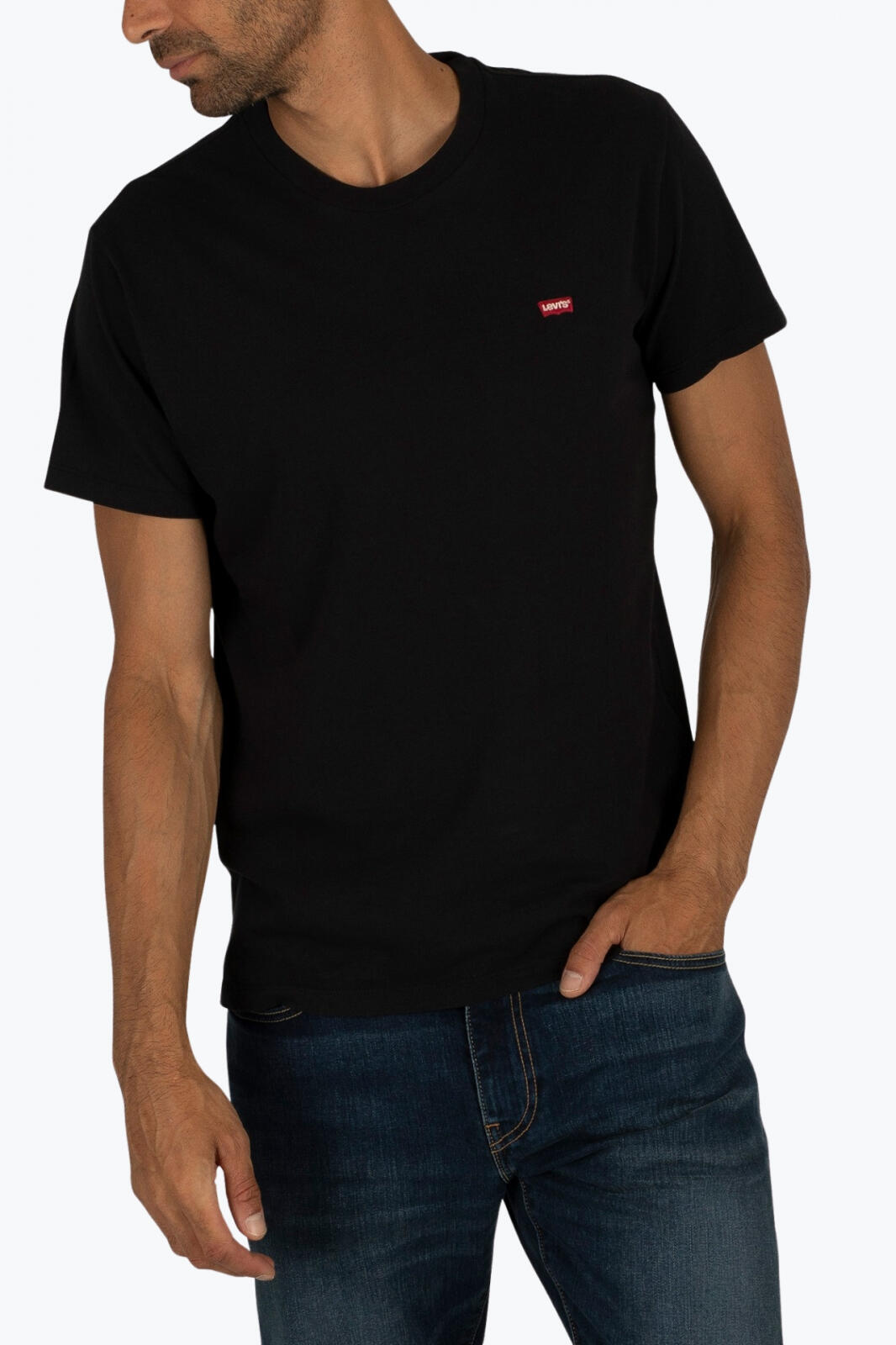 T-shirt pour homme Levis Logo petit Noir. 4/7