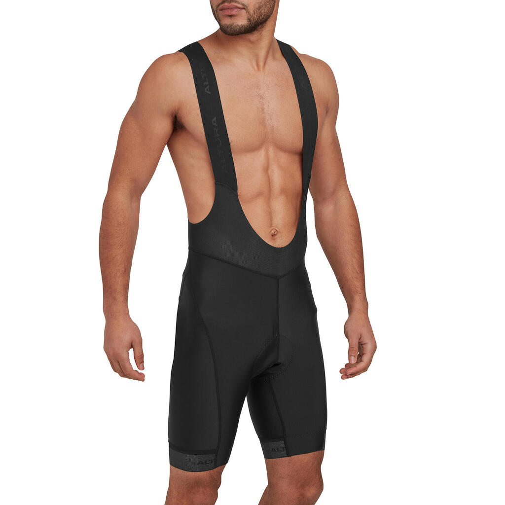 Progel Plus Men's Bib Shorts Road Black Chamois Pad