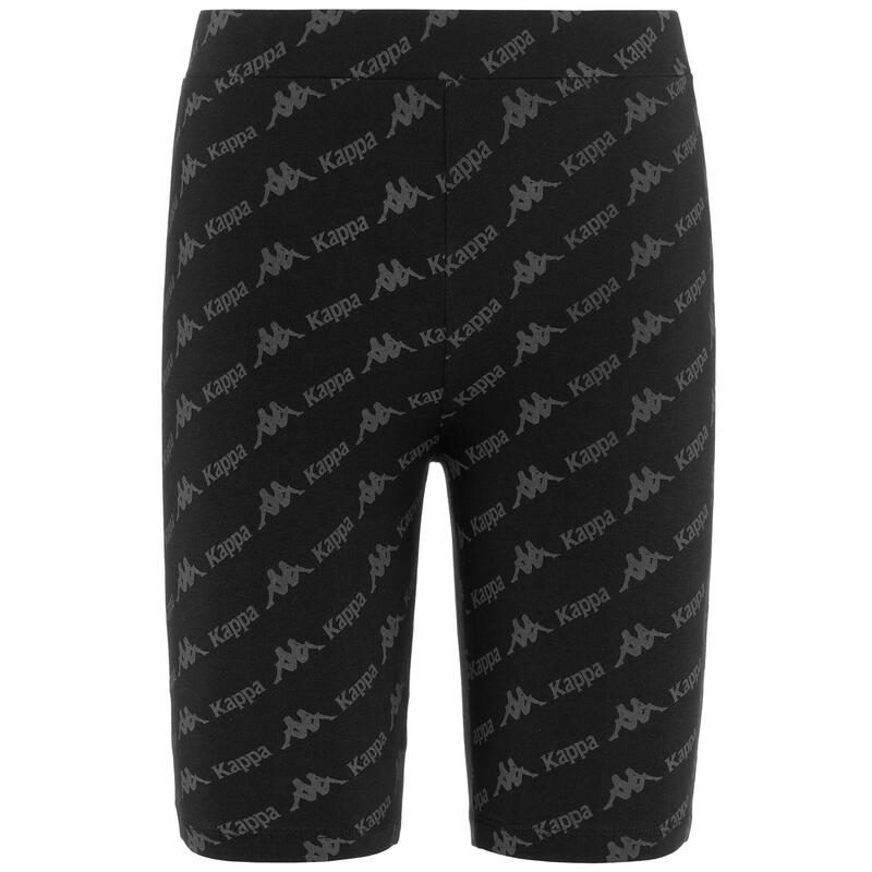 kappa pantaloncini da donna in cotone nero da fitness