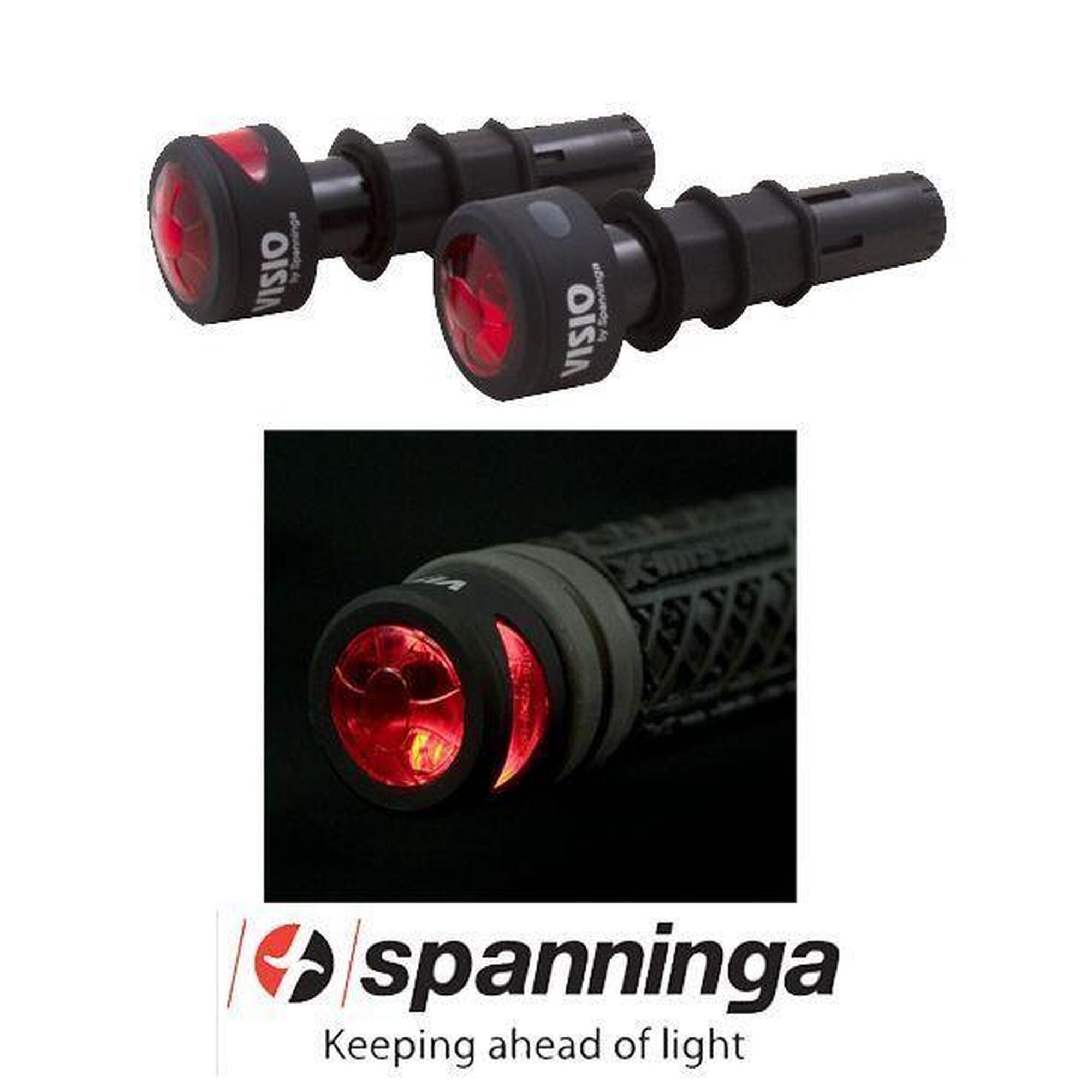 Spanninga - Eclairage Velo Embout Guidon Visio Vtt/route - Éclairage Vélo - Noir - Taille Unique - Decathlon