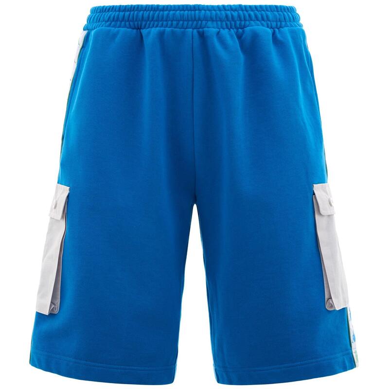 kappa pantaloncini da uomo in cotone blu da fitness