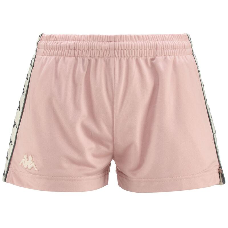 kappa pantaloncini da donna in poliestere rosa da fitness .