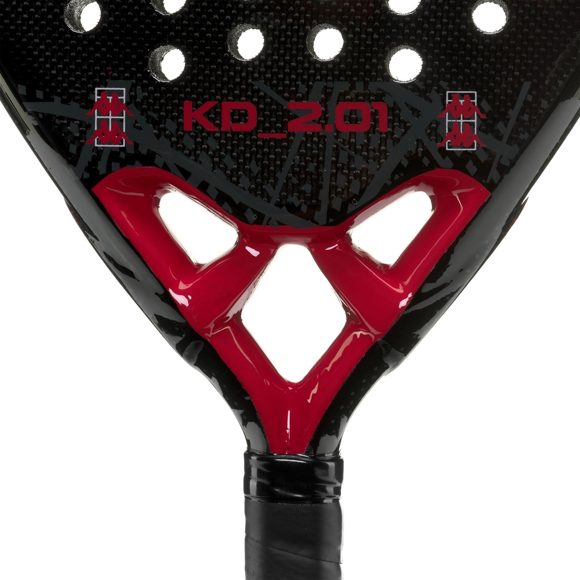 Racchetta padel da uomo donna in fibra di carbonio nero da padel 3/5
