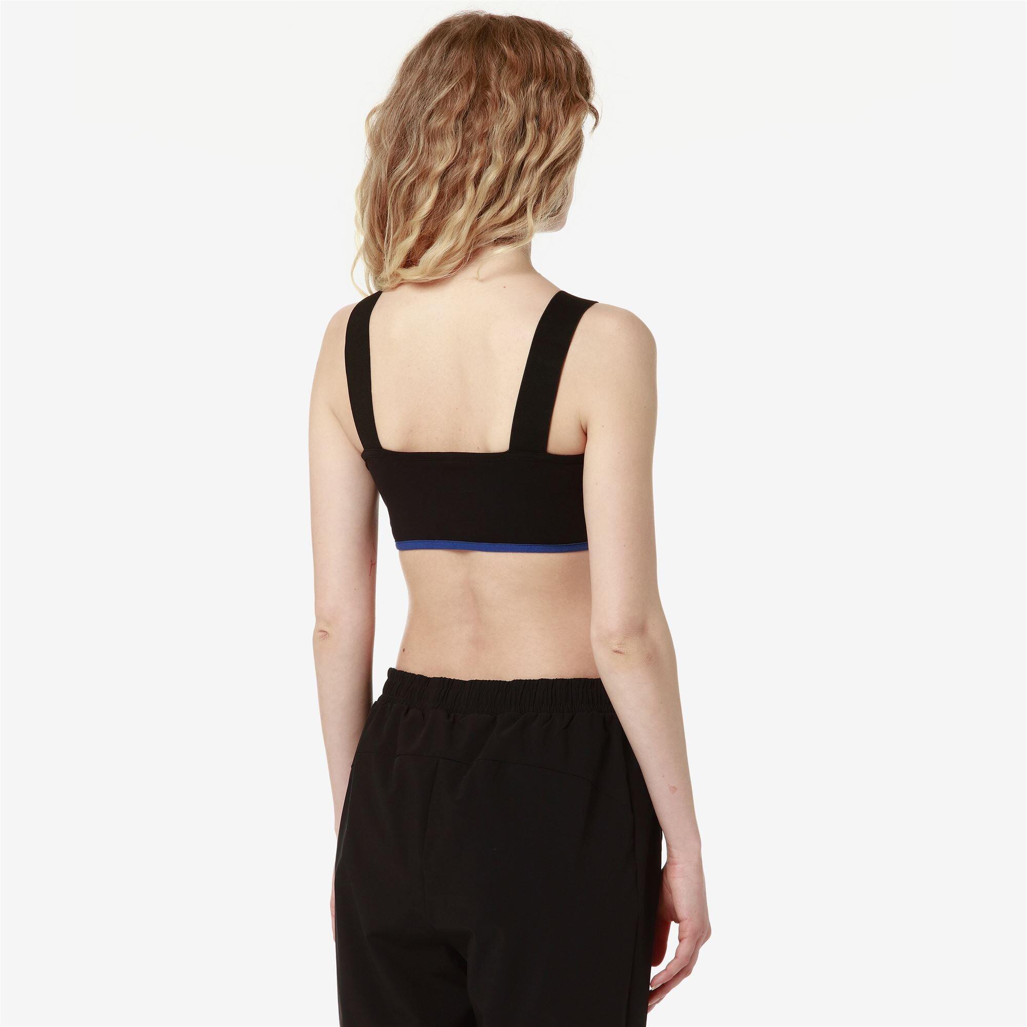 top da donna in cotone nero da fitness 4/5