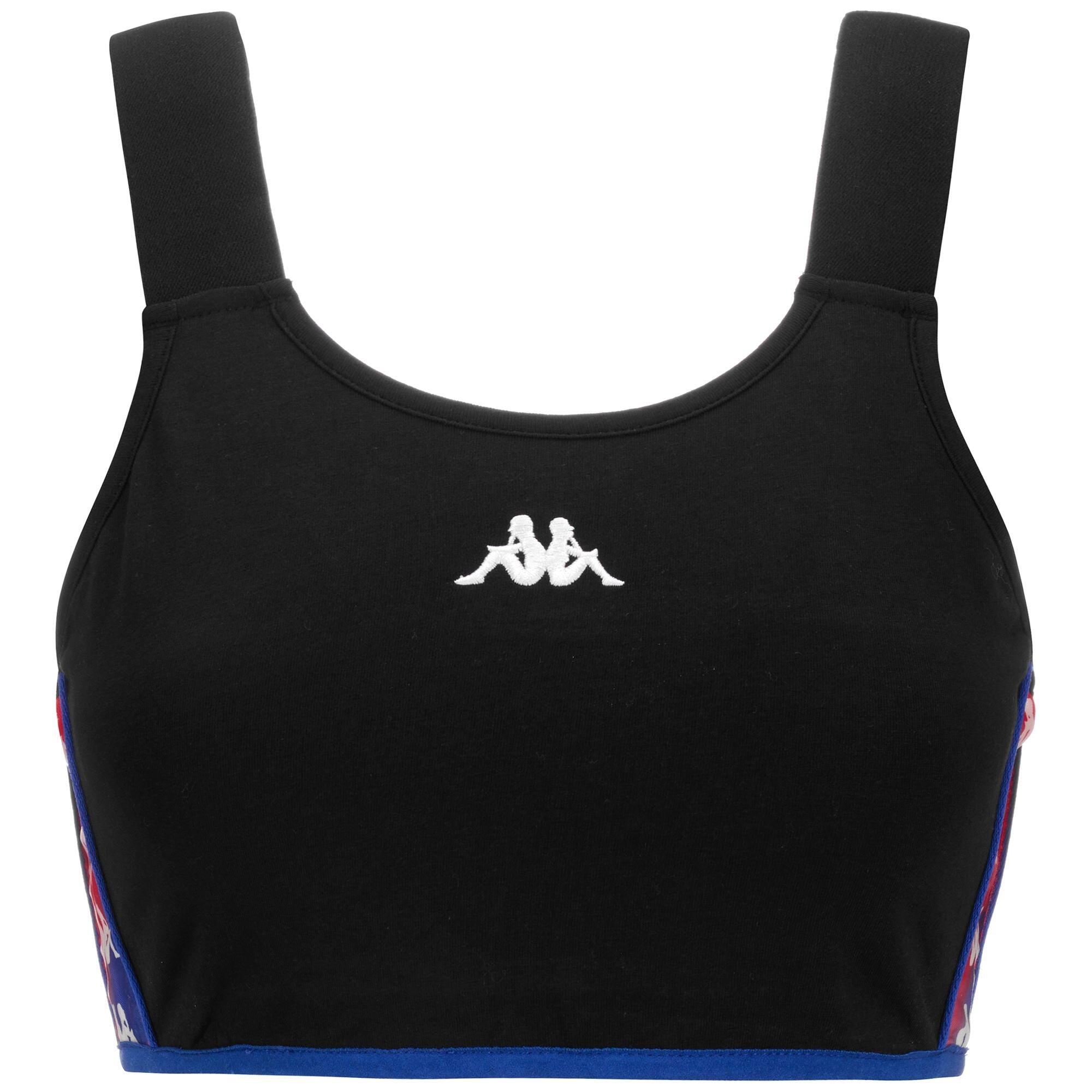 KAPPA top da donna in cotone nero da fitness