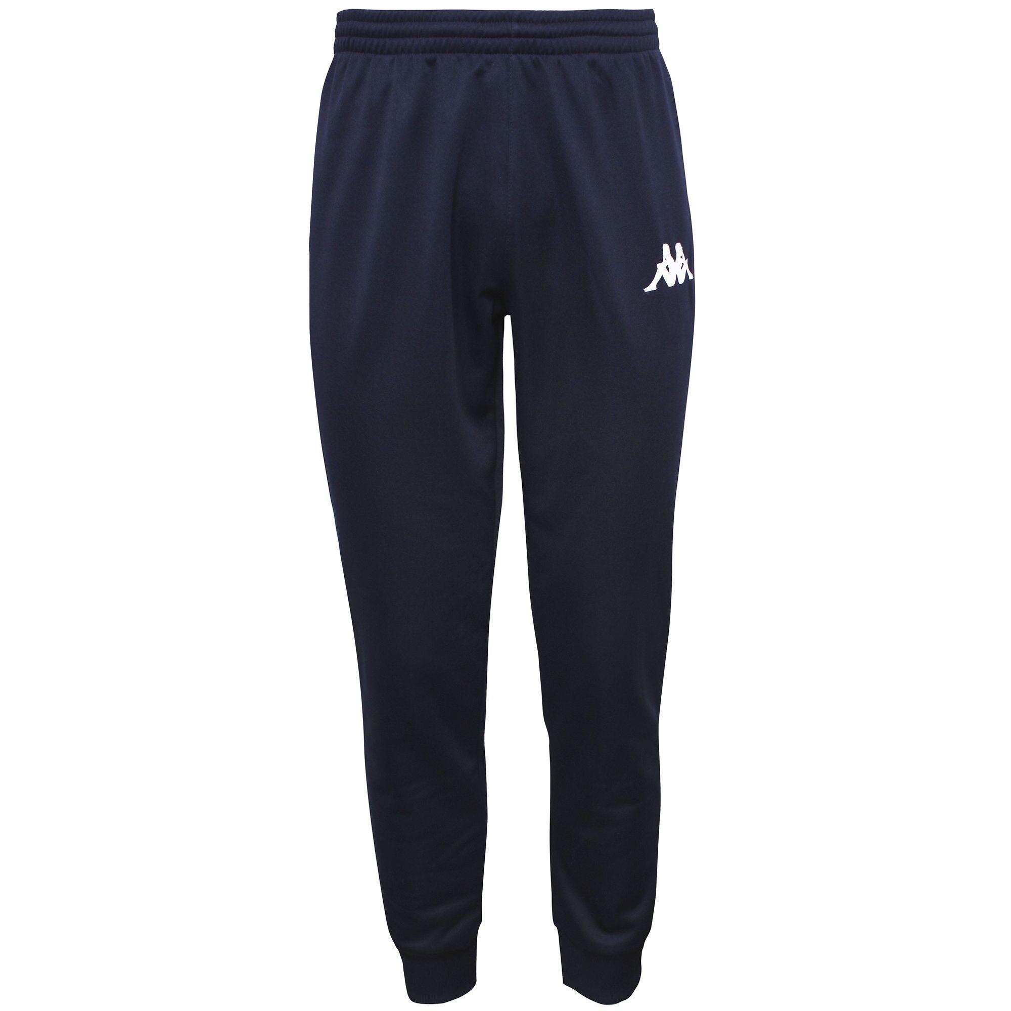 KAPPA pantaloni da uomo in poliestere blu da calcio