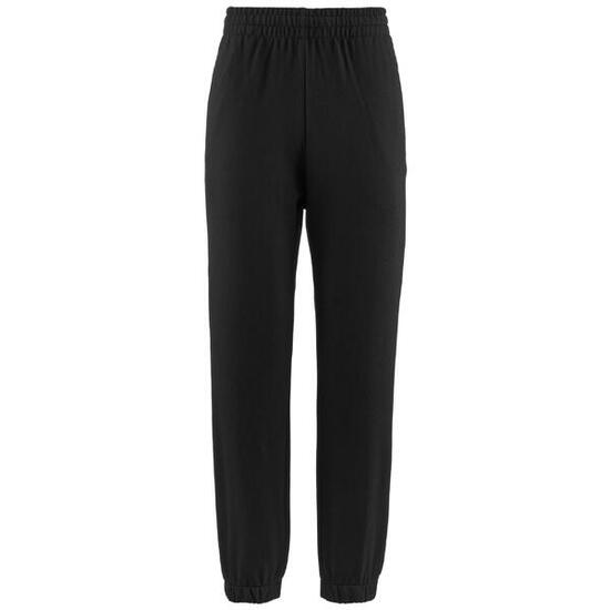 Pantaloni tuta da donna in cotone nero da sport street