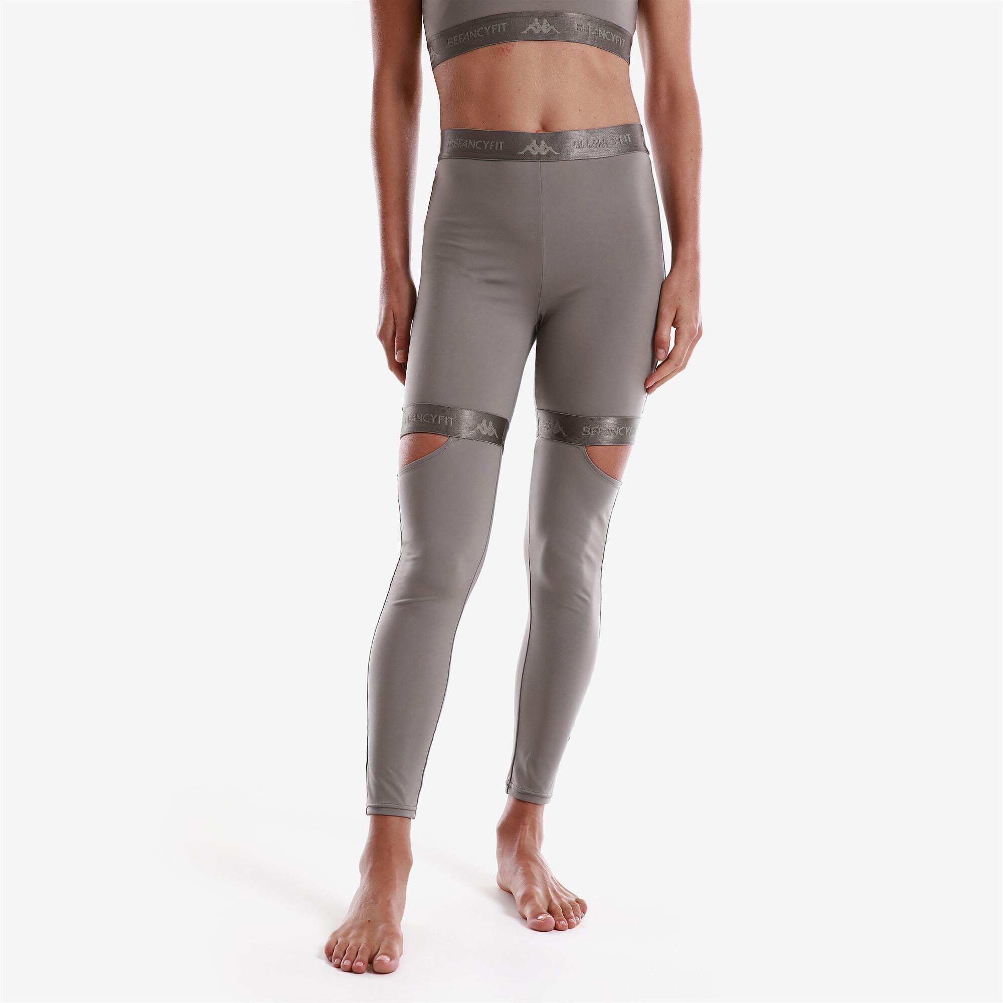Pantaloni tuta da donna in nylon grigio da sport street KAPPA
