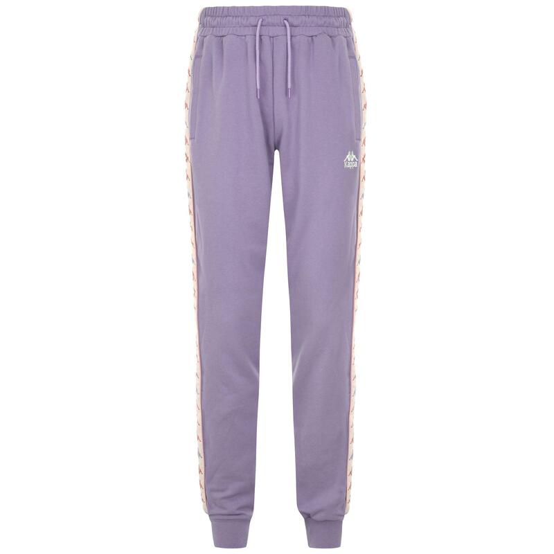 kappa pantaloni da donna in cotone viola da fitness