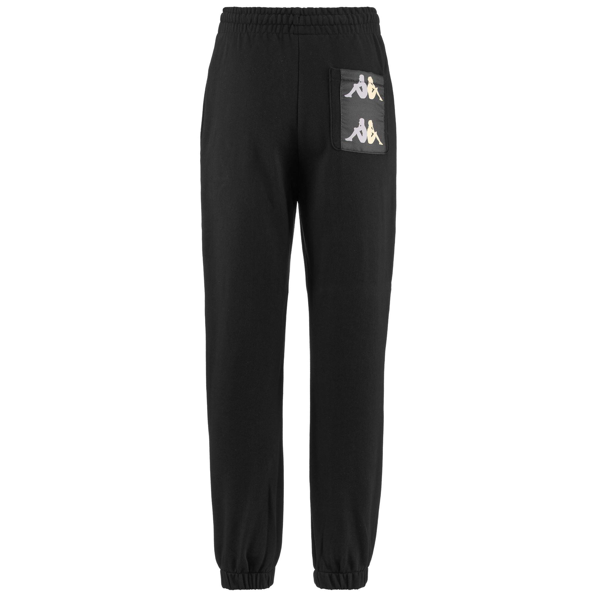 Pantaloni tuta da donna in cotone nero da sport street 3/5