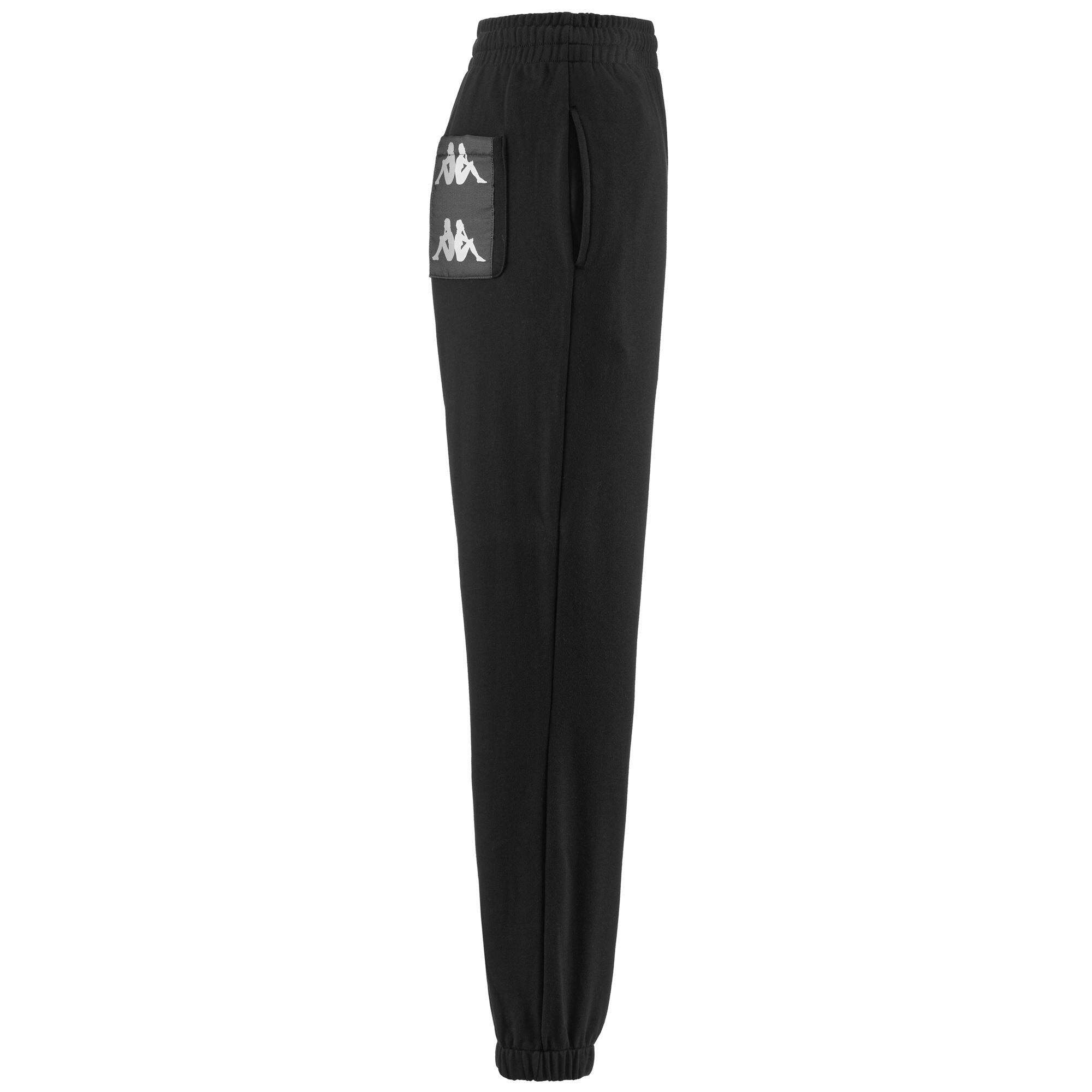 Pantaloni tuta da donna in cotone nero da sport street 2/5