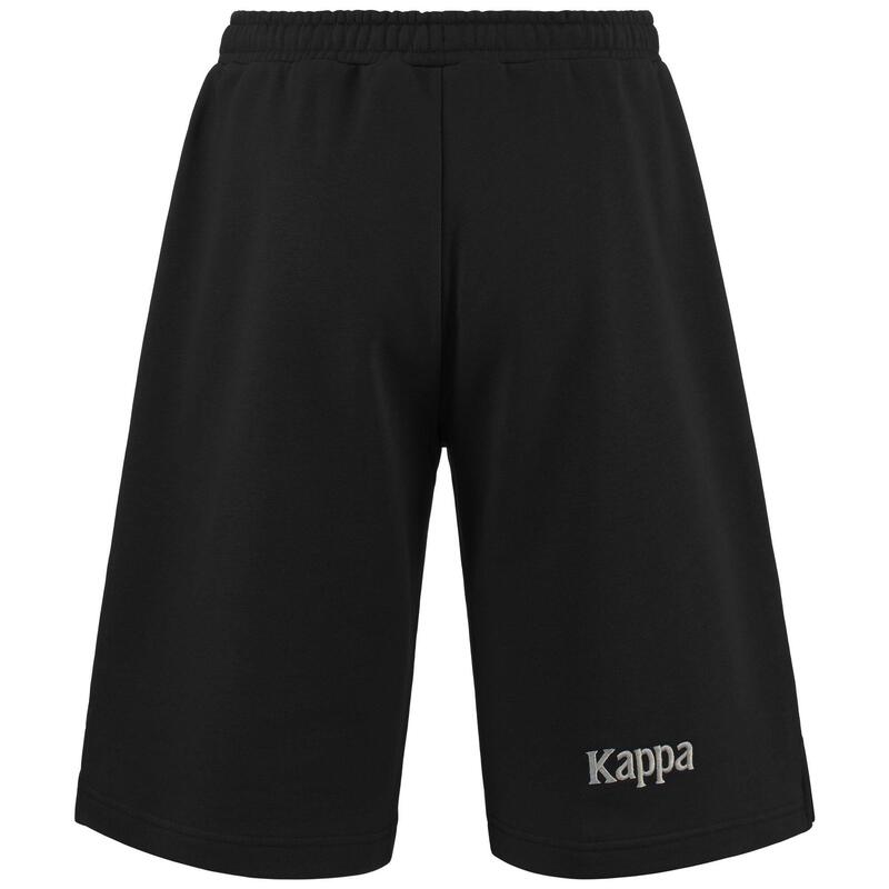 kappa pantaloncini da bambino in cotone nero da allenamento