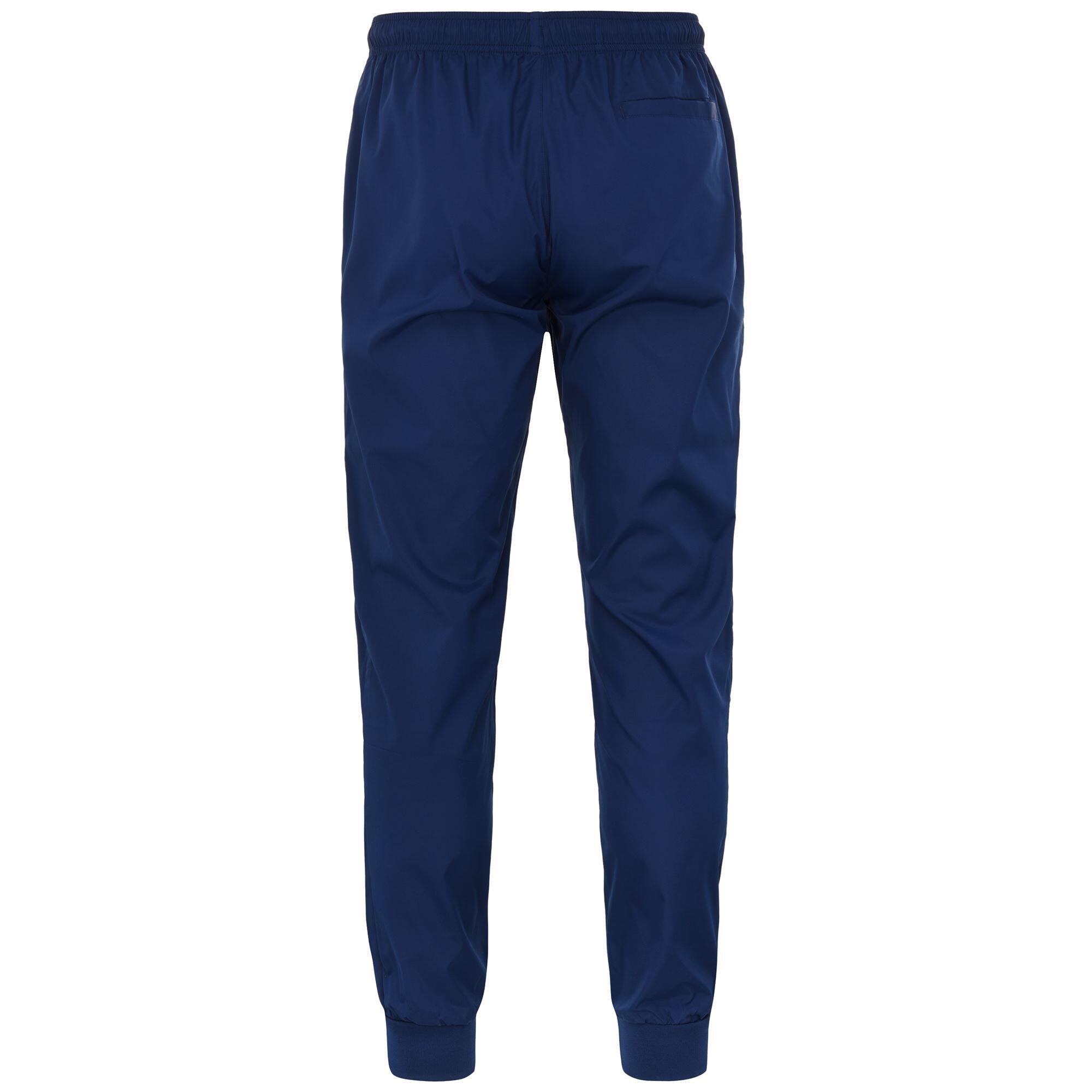 pantaloni da uomo in poliestere blu da calcio 3/4