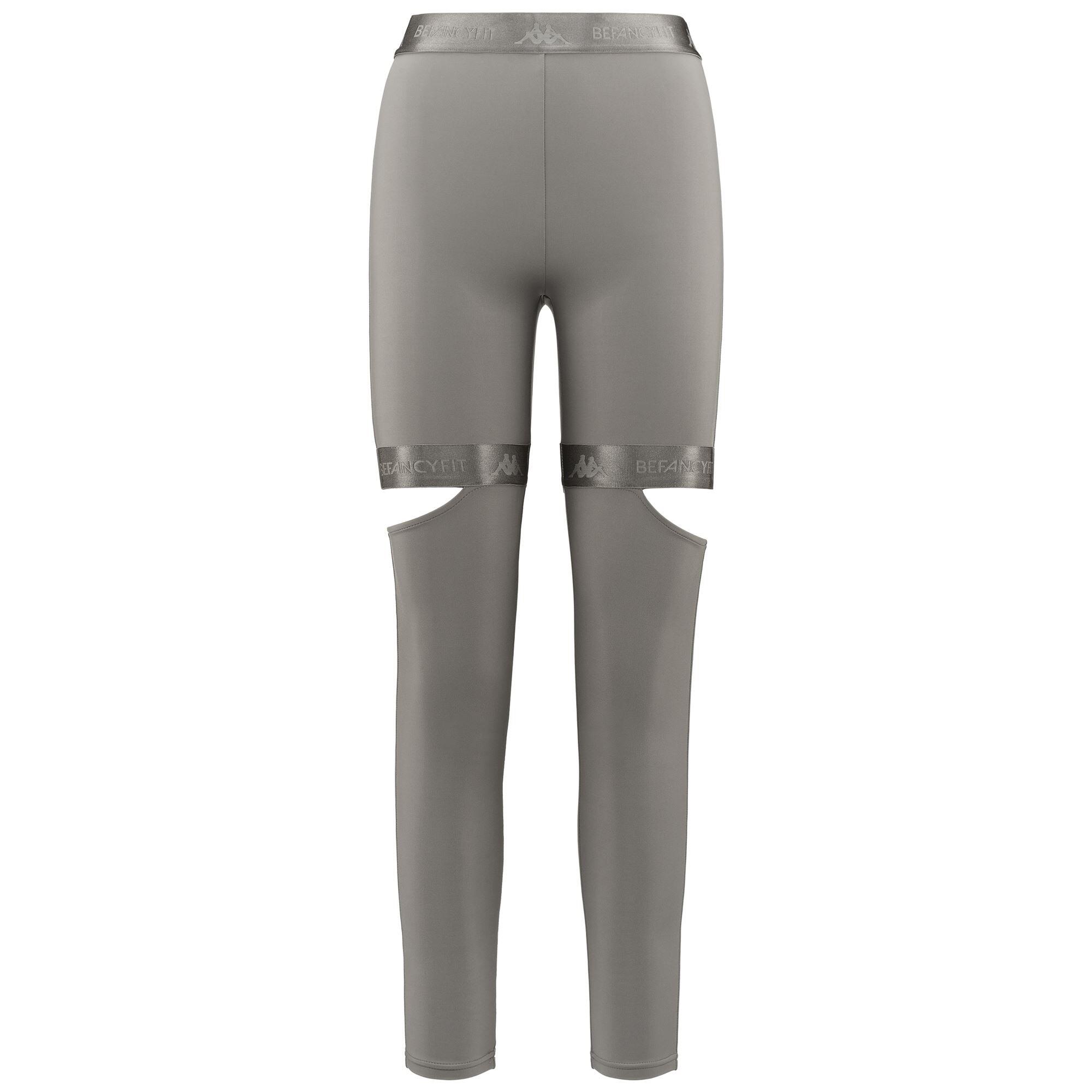 Pantaloni tuta da donna in nylon grigio da sport street 2/7