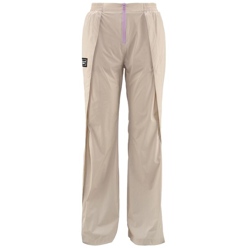 kappa pantaloni da donna in nylon beige da fitness